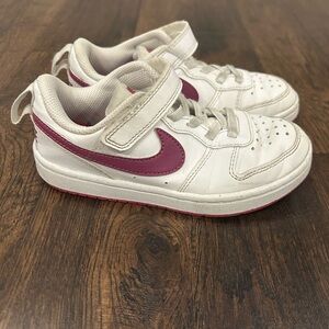 Nike Court Legacy Kids White and Purple Sneakers